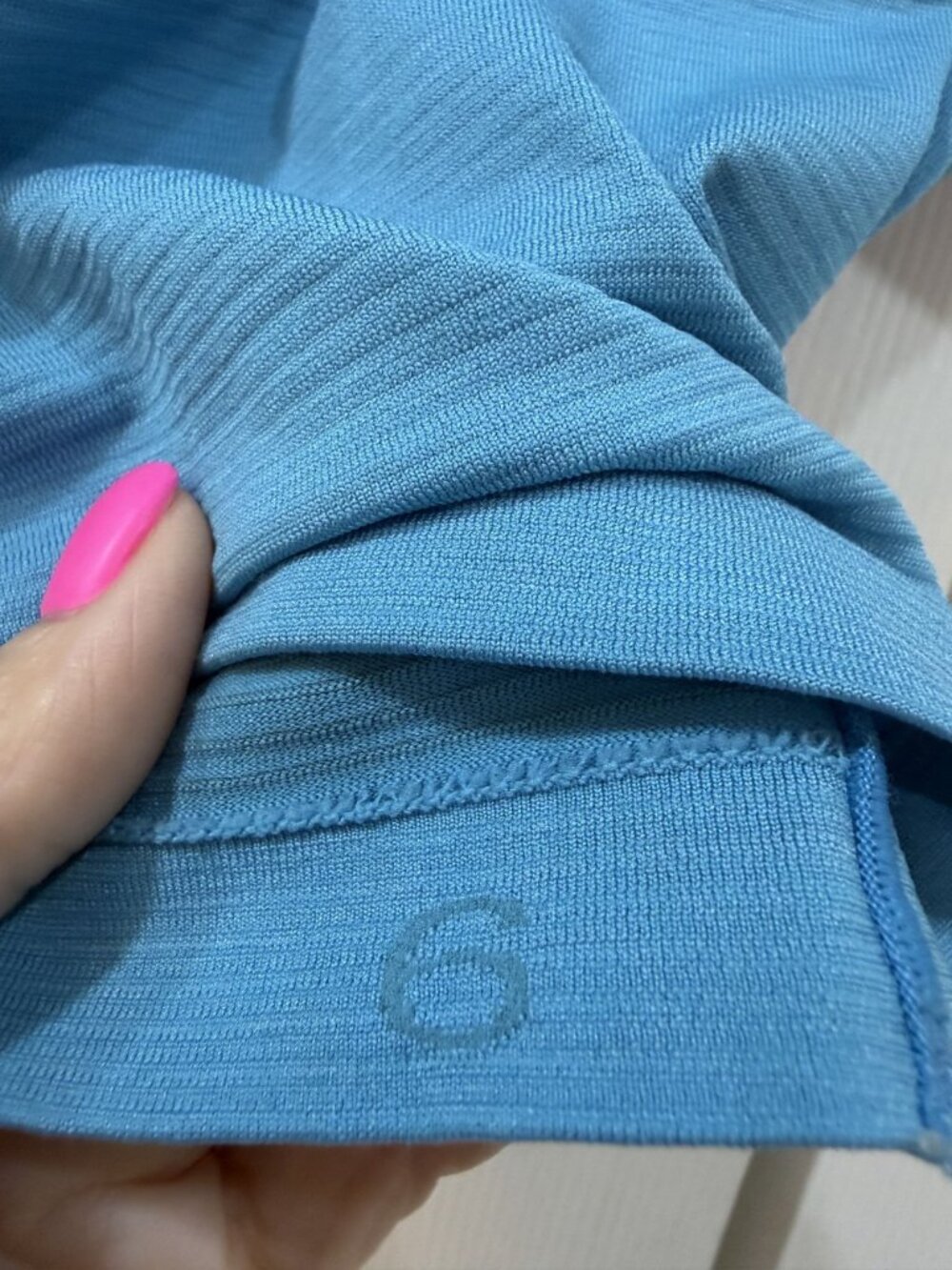 Lululemon Swiftly Tech Short Sleeve Crop Top Blue Size 6 Lightweight Activewear - Picture 6 of 6